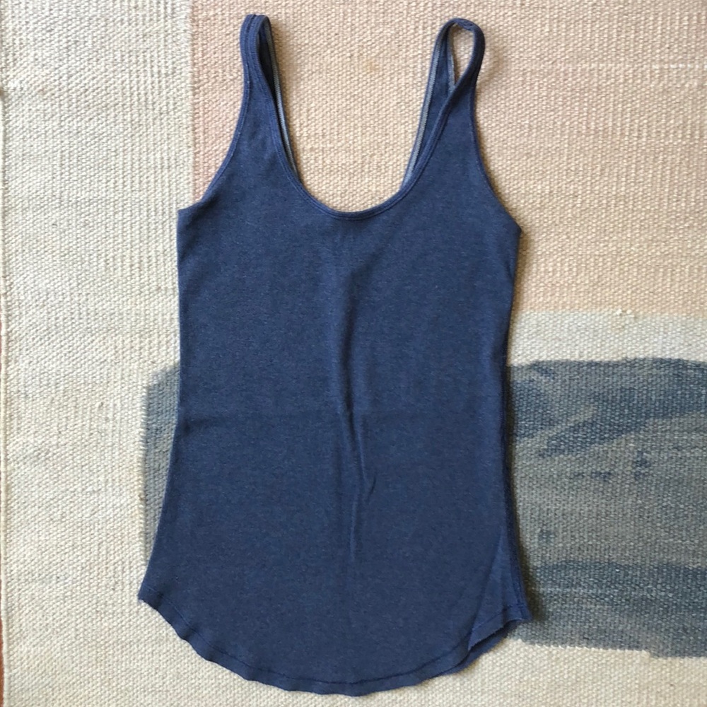 Lulu Lemon Ribbed Blue Tank